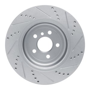 BMW 230I Brake Rotor (1) - Rear - R1 Concepts - Drilled & Slotted - Silver - `17-`25